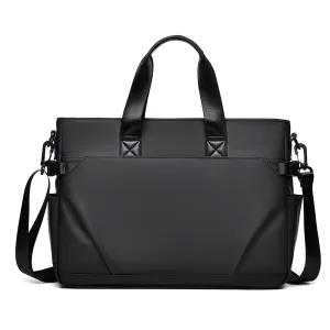 Men'S Fashion Casual Oxford Cloth Solid Color Large Capacity Portable Shoulder Crossbody Computer Briefcase