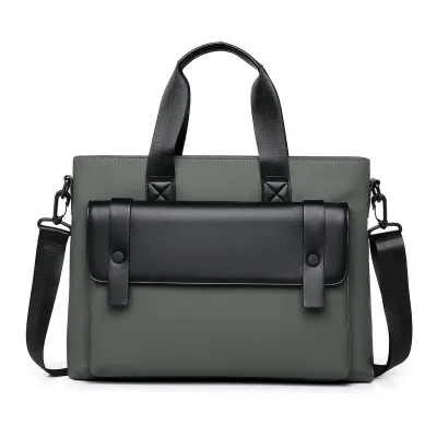 Men'S Fashion Casual Business Travel Large Capacity Shoulder Crossbody Portable Briefcase