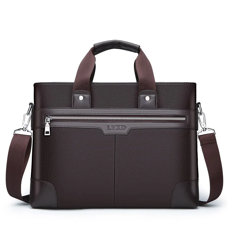 Men'S Fashion Casual Business Commuter Handbag Shoulder Crossbody Briefcase