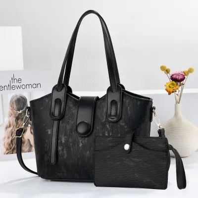 Women Fashion Casual Large Capacity Shoulder Bag Two-Piece Bag Set