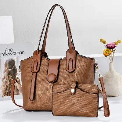 Women Fashion Casual Large Capacity Shoulder Bag Two-Piece Bag Set