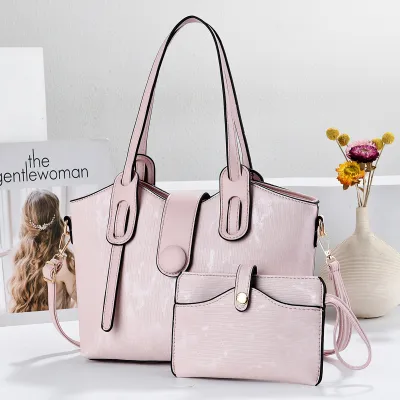 Women Fashion Casual Large Capacity Shoulder Bag Two-Piece Bag Set