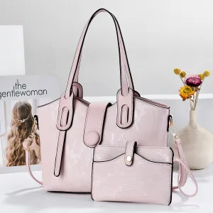Women Fashion Casual Large Capacity Shoulder Bag Two-Piece Bag Set