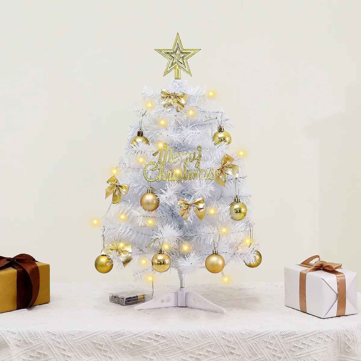 Desktop Christmas Tree White 60cm Mini Christmas Ornaments Decoration