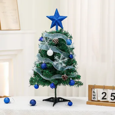 Fashion Blue Christmas Tree Scene Decoration