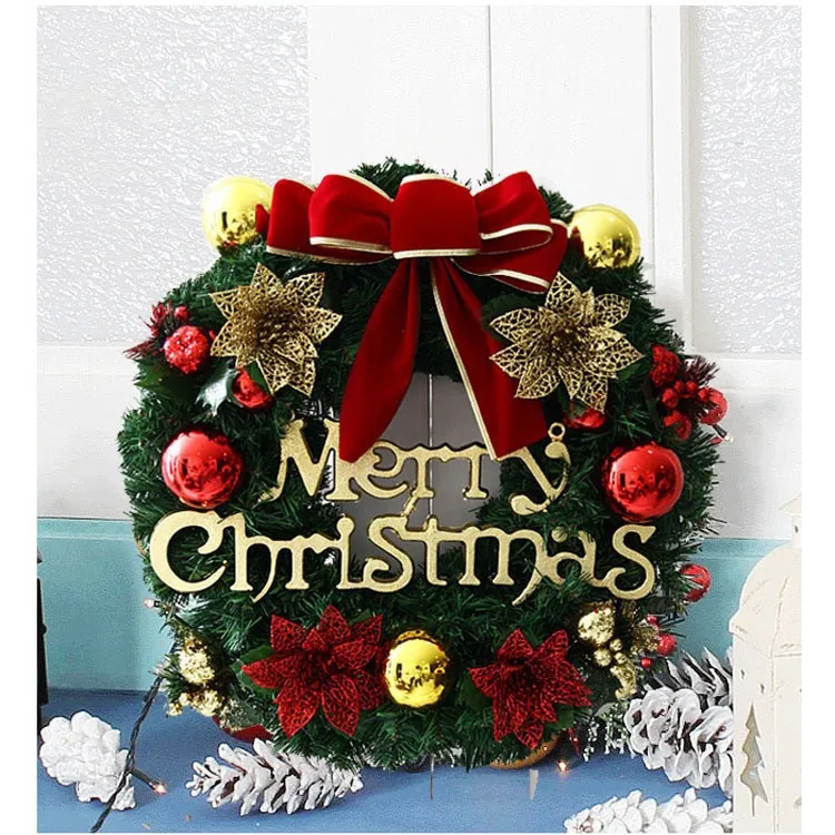 Christmas 30cm Christmas Wreath Door Pendant Decoration Accessories