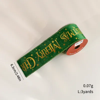 Bronzing Ribbon Christmas Decorations Christmas Gift Tie