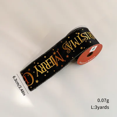 Bronzing Ribbon Christmas Decorations Christmas Gift Tie
