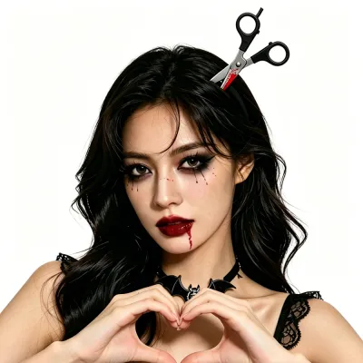 Halloween Head Blood Chopper Party Zombie Tricky Saw Headband Plastic Axe Headwear