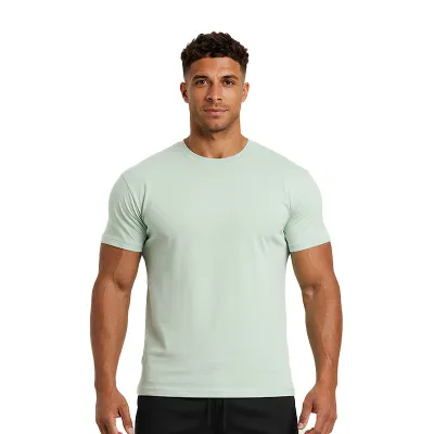 Men'S Fashion Casual Summer Simple Short Sleeve Quick-Drying Breathable T-Shirt