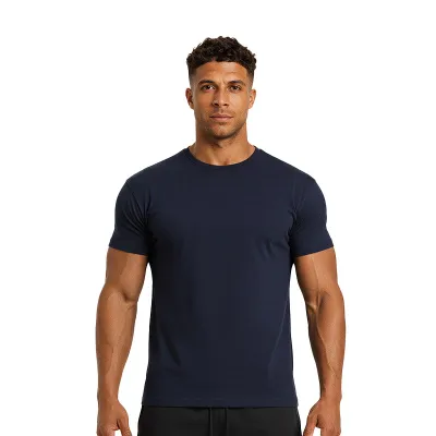 Men'S Fashion Casual Summer Simple Short Sleeve Quick-Drying Breathable T-Shirt