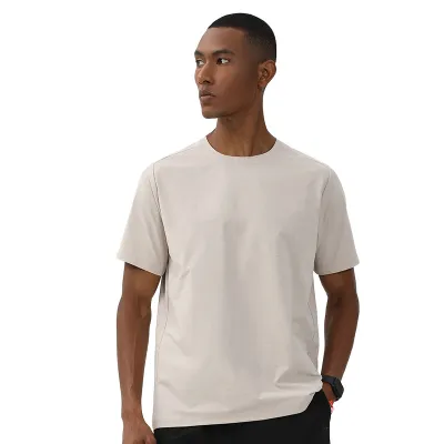 Men'S Fashion Casual Spring And Summer Solid Color Quick-Drying Breathable Short-Sleeved T-Shirt