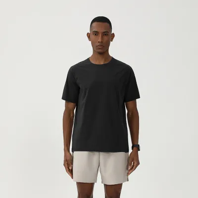 Men'S Fashion Casual Spring And Summer Solid Color Quick-Drying Breathable Short-Sleeved T-Shirt