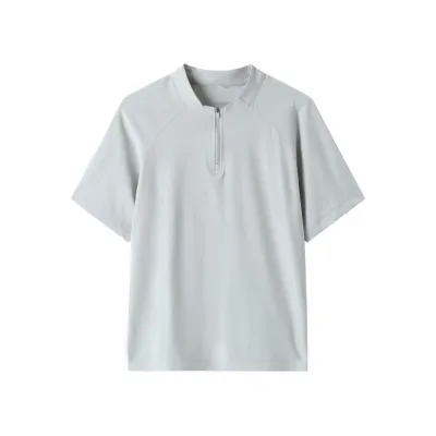 Men Fashion Casual Washed Cotton Solid Color Short-Sleeve Loose T-Shirt
