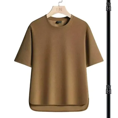 Men Fashion Casual Summer Solid Cotton Short-Sleeve T-Shirt