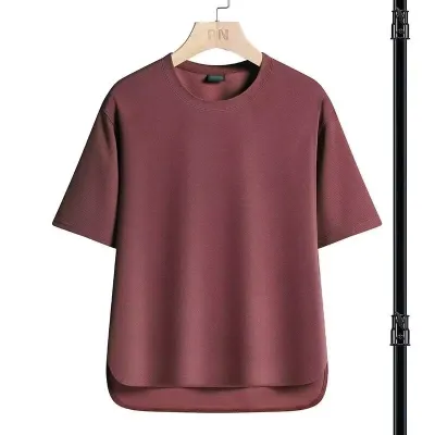 Men Fashion Casual Summer Solid Cotton Short-Sleeve T-Shirt