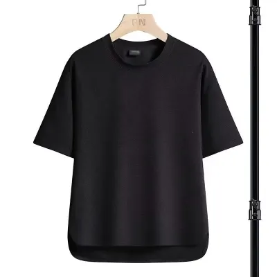 Men Fashion Casual Summer Solid Cotton Short-Sleeve T-Shirt