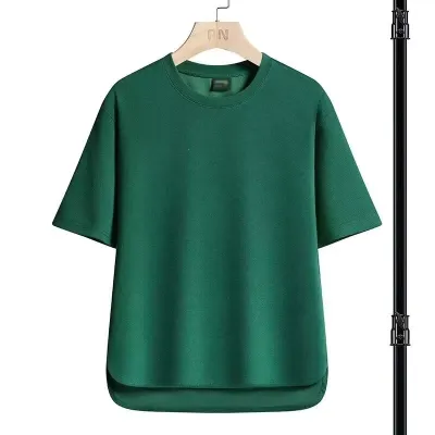 Men Fashion Casual Summer Solid Cotton Short-Sleeve T-Shirt