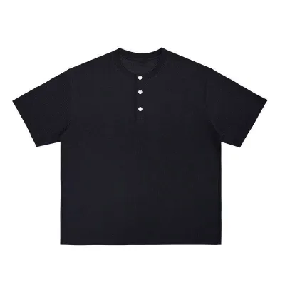 Men Fashion Casual Simple Summer Solid Color Short-Sleeve Loose T-Shirt