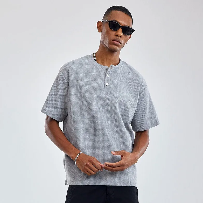 Men Fashion Casual Simple Summer Solid Color Short-Sleeve Loose T-Shirt