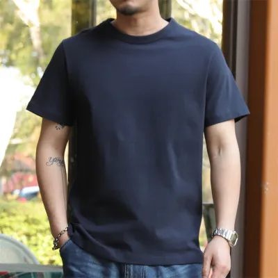 Men Fashion Casual Simple Solid Color Breathable Short Sleeve Quick-Drying T-Shirt