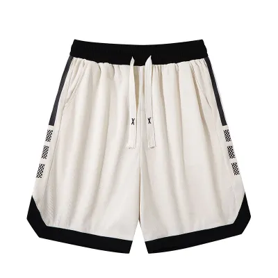 Men Fashion Casual Summer Stitching Breathable Quick-Drying Loose Shorts