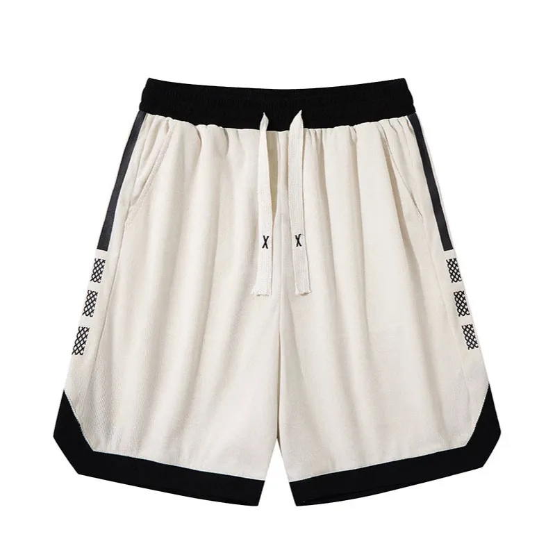Men Fashion Casual Summer Stitching Breathable Quick-Drying Loose Shorts