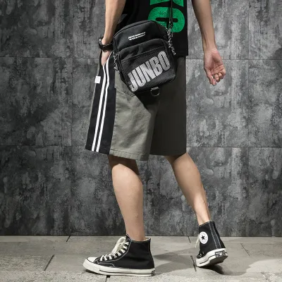 Men Fashiopn Casual Summer Thin Stripe Loose Shorts