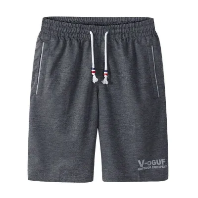 Men Fashion Casual Summer Mid-Waist Breathable Lace-Up Loose Shorts