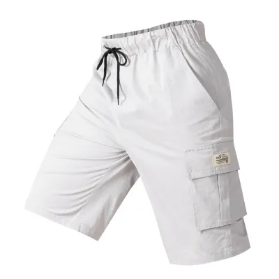Men'S Fashion Casual Summer Solid Color Thin Breathable Quick-Drying Loose Shorts