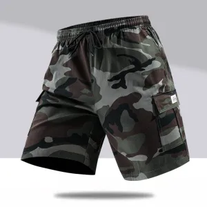 Men'S Fashion Casual Summer Camouflage Multi-Pocket Thin Loose Shorts