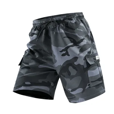 Men'S Fashion Casual Summer Camouflage Multi-Pocket Thin Loose Shorts