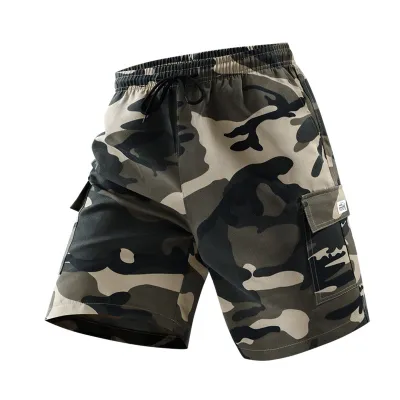 Men'S Fashion Casual Summer Camouflage Multi-Pocket Thin Loose Shorts