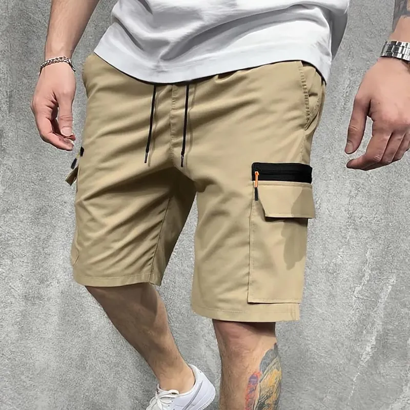 Men'S Fashion Casual Summer Solid Color Loose Shorts