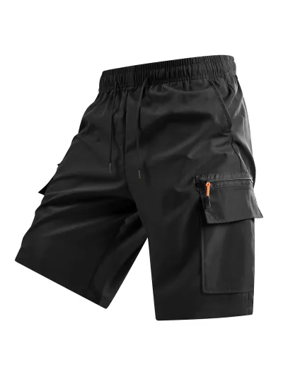 Men'S Fashion Casual Summer Solid Color Loose Shorts