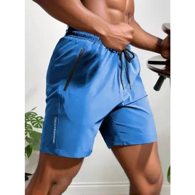 Men Fashion Casual Summer Solid Color Breathable Quick-Drying Loose Shorts