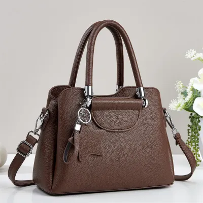 Women Fashion Casual Solid Color Large Capacity Handbag