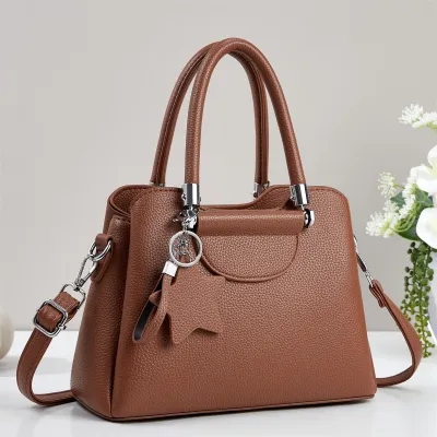Women Fashion Casual Solid Color Large Capacity Handbag