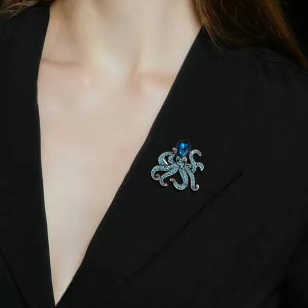 Women Fashion Ocean Series Octopus Animal Brooch