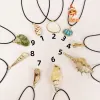 3 Plateau Aqua Snow Clam Necklace