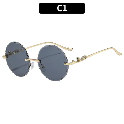 Women Fashion Retro Frameless Sunglasses