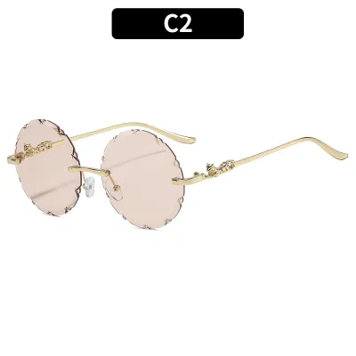 Women Fashion Retro Frameless Sunglasses