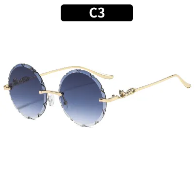 Women Fashion Retro Frameless Sunglasses
