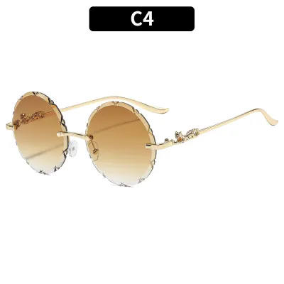 Women Fashion Retro Frameless Sunglasses