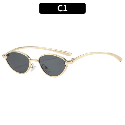 Women Fashion Cat'S Eye Rope Knot Glasses Leg Sunglasses