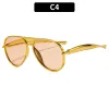 C4-Gold Frame Champagne Lenses