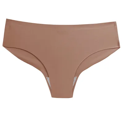 Women Fashion Sexy Solid Color Ice Silk Traceless Breathable Quick-Drying Thong