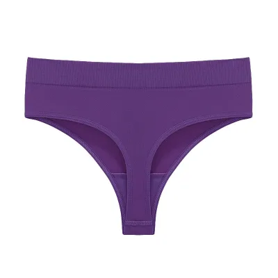 Women Fashion Sexy Solid Color Breathable Seamless Thread Thong