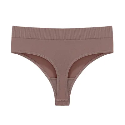 Women Fashion Sexy Solid Color Breathable Seamless Thread Thong
