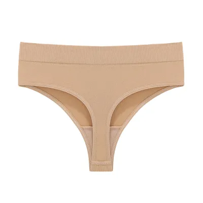 Women Fashion Sexy Solid Color Breathable Seamless Thread Thong